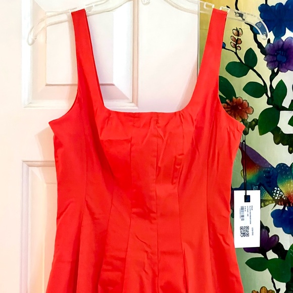 NWT Staud Wells Mini Dress Cayenne - Picture 10 of 16